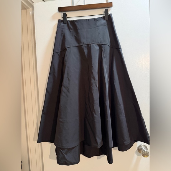 Zara Dresses & Skirts - Zara Black Midi Flared Panel Skirt